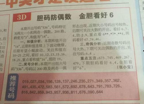 3d選號彩報,揭秘中獎秘訣，助您輕松中獎